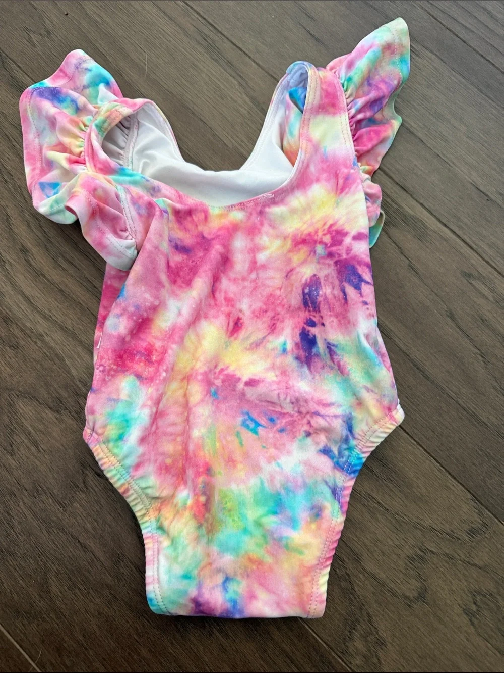 Posh Peanut Joplin Tie-Dye Flutter Sleeve One-Piece - Pink, Blue, Yellow, Green